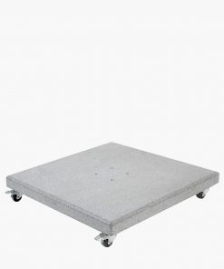 Pacific Lifestyle Salerno Hammered Grey Granite 90KG Wheeled Parasol Base