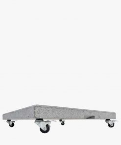 Pacific Lifestyle Salerno Hammered Grey Granite 90KG Wheeled Parasol Base