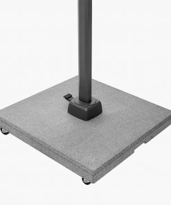 Alternative view of Pacific Lifestyle Salerno Hammered Grey Granite 90KG Wheeled Parasol Base
