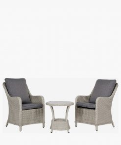 Pacific Lifestyle Stone Grey Antigua Bistro Set with Ceramic Top