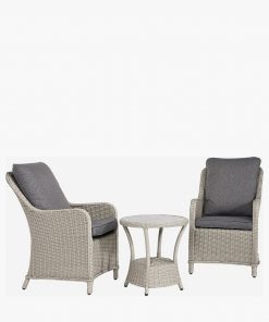 Pacific Lifestyle Stone Grey Antigua Bistro Set with Ceramic Top