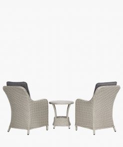Pacific Lifestyle Stone Grey Antigua Bistro Set with Ceramic Top