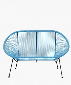 Pacific Lifestyle Blue PU Rio 4 Piece Seating Set