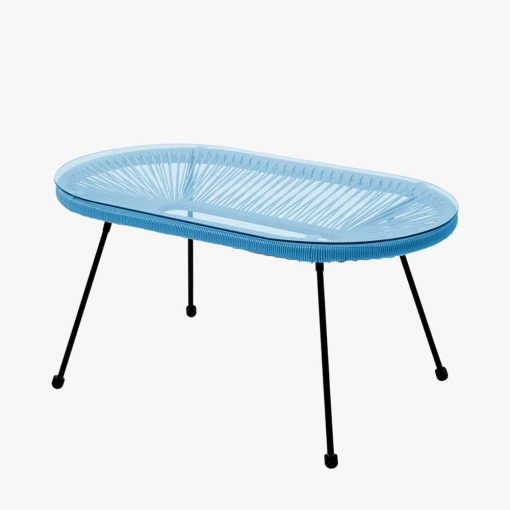Pacific Lifestyle Blue PU Rio 4 Piece Seating Set