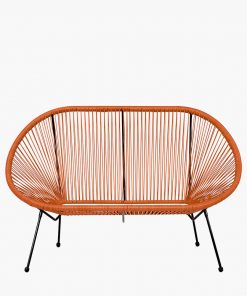 Pacific Lifestyle Orange PU Rio 4 Piece Seating Set