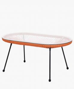 Pacific Lifestyle Orange PU Rio 4 Piece Seating Set