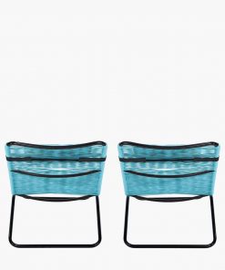Pacific Lifestyle S/2 Blue PU Rio Sun Loungers
