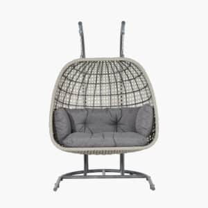 Pacific Lifestyle Stone Grey St Kitts Double Hanging Chair