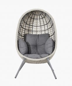 Pacific Lifestyle Stone Grey St Kitts Single Nest Chair