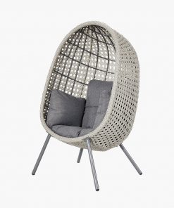 Pacific Lifestyle Stone Grey St Kitts Single Nest Chair