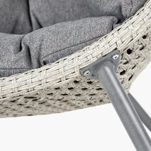 Pacific Lifestyle Stone Grey St Kitts Single Nest Chair