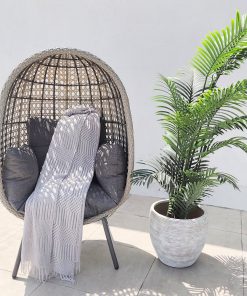 Pacific Lifestyle Stone Grey St Kitts Single Nest Chair
