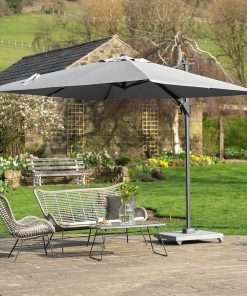 Pacific Lifestyle Voyager T2 2.7m Square Luna Grey Parasol