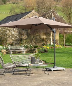 Pacific Lifestyle Voyager T2 2.7m Square Taupe Parasol