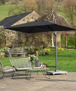 Pacific Lifestyle Voyager T1 3m x 2m Oblong Anthracite Parasol