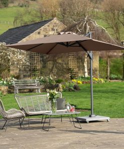 Pacific Lifestyle Voyager T1 3m x 2m Oblong Taupe Parasol