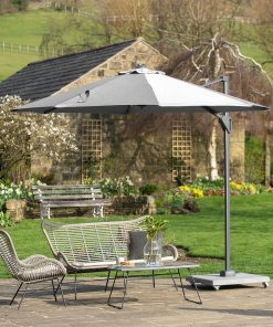 Pacific Lifestyle Voyager T1 3m Round Luna Grey Parasol