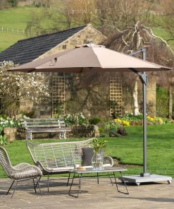 Pacific Lifestyle Voyager T1 3m Round Taupe Parasol