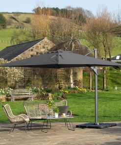 Pacific Lifestyle Challenger T2 3.5 x 2.6m Oblong Anthracite Parasol