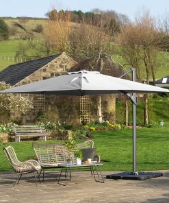Pacific Lifestyle Challenger T2 3.5 x 2.6m Oblong Luna Grey Parasol