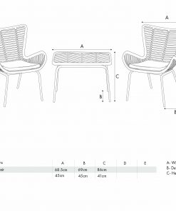 Pacific Lifestyle Fairfield 3 Piece Bistro Set