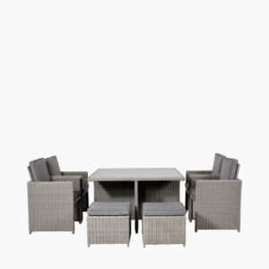 Pacific Lifestyle Slate Grey Bermuda Cube Set with Ceramic Top