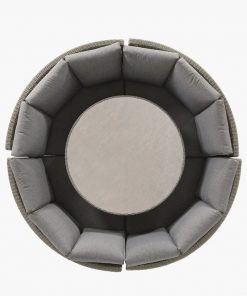 Pacific Lifestyle Stone Grey Bermuda Lounge Dining Set with Ceramic Top