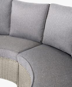 Pacific Lifestyle Stone Grey Bermuda Lounge Dining Set with Ceramic Top