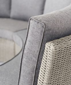 Pacific Lifestyle Stone Grey Bermuda Lounge Dining Set with Ceramic Top
