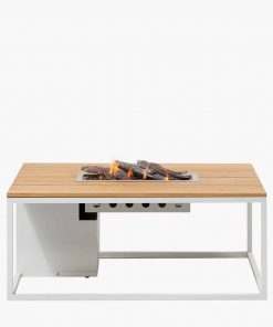 Pacific Lifestyle Cosiloft 120 White and Teak Fire Pit Table