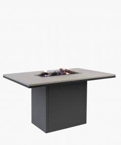 Pacific Lifestyle Cosiloft 120 Relaxed Dining Black and Grey Fire Pit Table