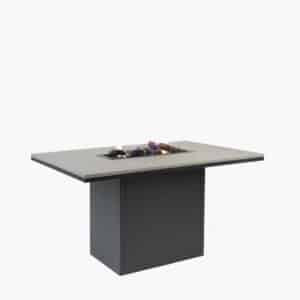 Pacific Lifestyle Cosiloft 120 Relaxed Dining Black and Grey Fire Pit Table
