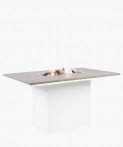 Pacific Lifestyle Cosiloft 120 Relaxed White And Grey Dining Fire Pit