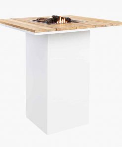 Pacific Lifestyle Cosiloft 100 White and Teak Fire Pit Bar Table