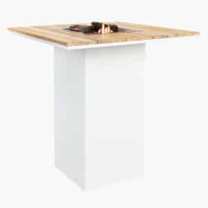 Pacific Lifestyle Cosiloft 100 White and Teak Fire Pit Bar Table