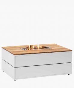 Alternative view of Pacific Lifestyle Cosipure 120 White and Teak Rectangular Fire Pit