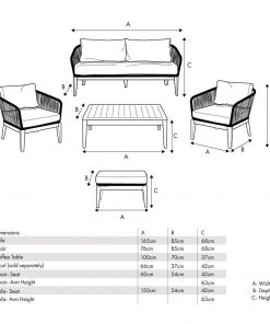 Pacific Lifestyle Honolulu Lounge Set Grey