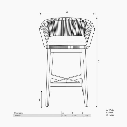 Pacific Lifestyle Honolulu Bar Stool