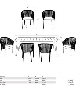 Pacific Lifestyle Reims Dining Set Grey