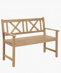 Pacific Lifestyle Cambridge Light Teak 2 Seater Acacia Wood Bench