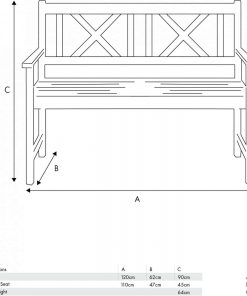 Pacific Lifestyle Cambridge Light Teak 2 Seater Acacia Wood Bench