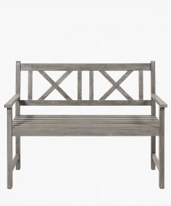 Pacific Lifestyle Cambridge Antique Grey 3 Seater Acacia Wood Bench