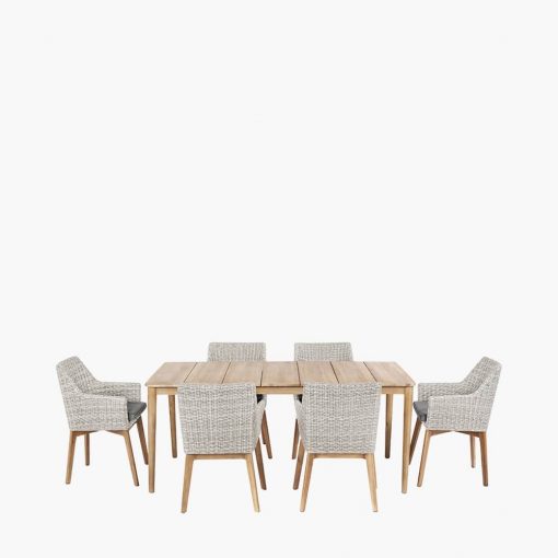 Pacific Lifestyle Larissa Dining Set Light Kubu Grey