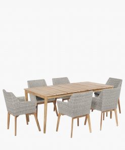 Pacific Lifestyle Larissa Dining Set Light Kubu Grey