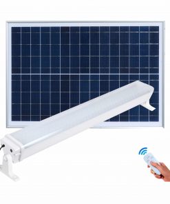 Callow 60W LED Solar Shed or Garage strip Light with Solar Panel