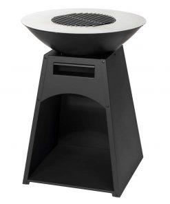 Tepro Waco Log Fireplace with Steel Plancha Ring and Log Store