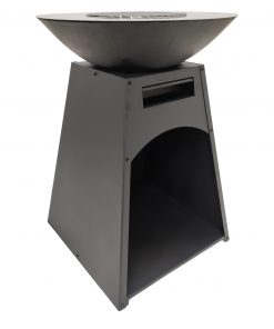 Tepro Waco Log Fireplace with Steel Plancha Ring and Log Store