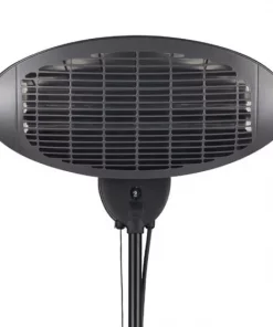 Tepro Adjustable 2kW Black Electric Patio Heater with Quartz element