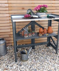 Promex Garden Potting Table with Zinc Plated Worktop