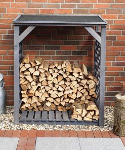 Promex Grey Speyer Modern Firewood Log Store